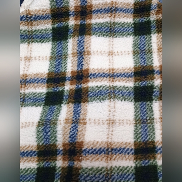 Marissa Olivia New York Sherpa plaid zip up vest size L - Picture 8 of 8